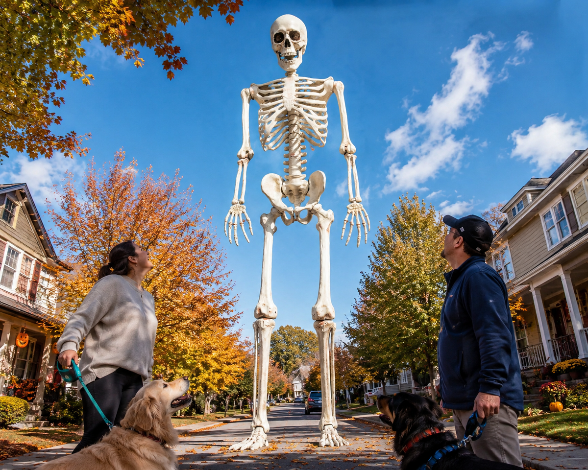 GoLucid Halloween Full Body Skeleton Decoration 78.74", Life Size Posable Skeleton Prop 200cm, Indoor Outdoor Haunted Yard Decor