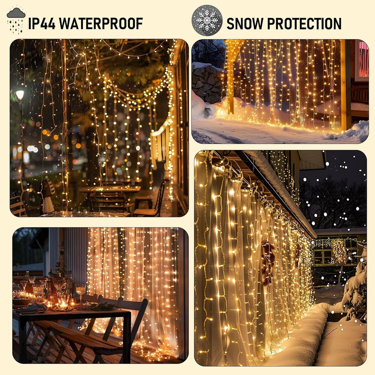 General Smart Curtain Lights, 400LED 6.6FT x 6.6FT Color Changing Valentine's Day Christmas Lights with Remote & APP, Dynamic DIY Fairy String Lights for Indoor Outdoor Bedroom Decorations