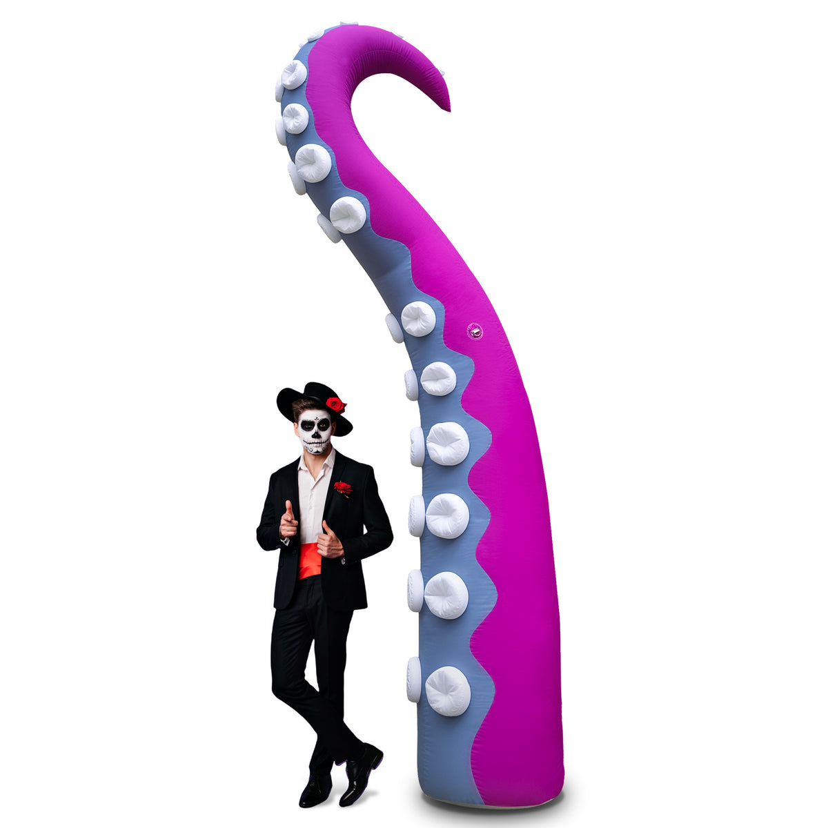 Wellcomer 10x8ft Inflatable Tentacles with Color-changing LED & Built-in Blower - Halloween Outdoor Decor (1 Pc)
