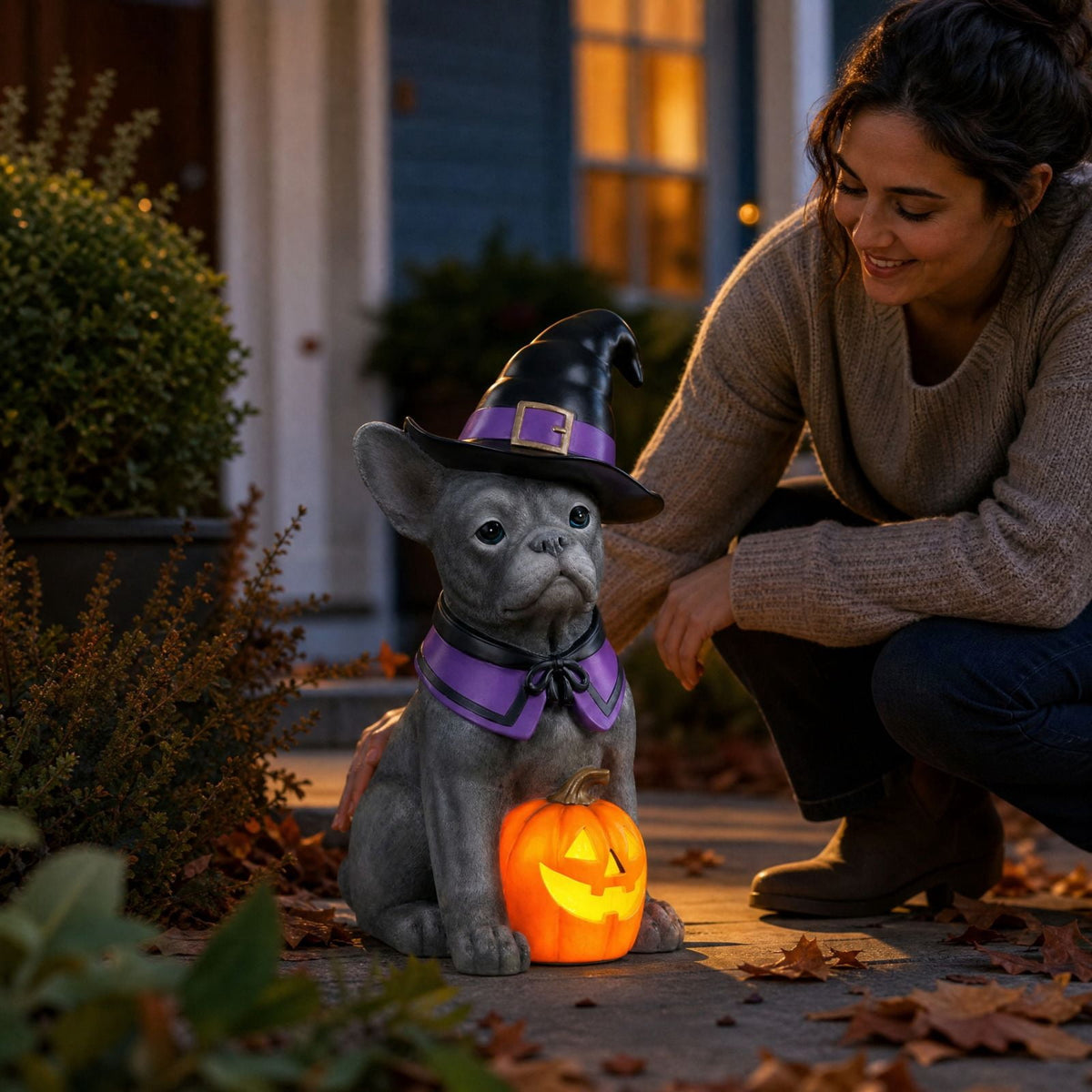 Clearance Halloween Giant Ground Breaking Skeleton Decor with LED Light-Up Moving Eyes, Scary Skull Stakes for Garden Lawn Holiday Party Decor