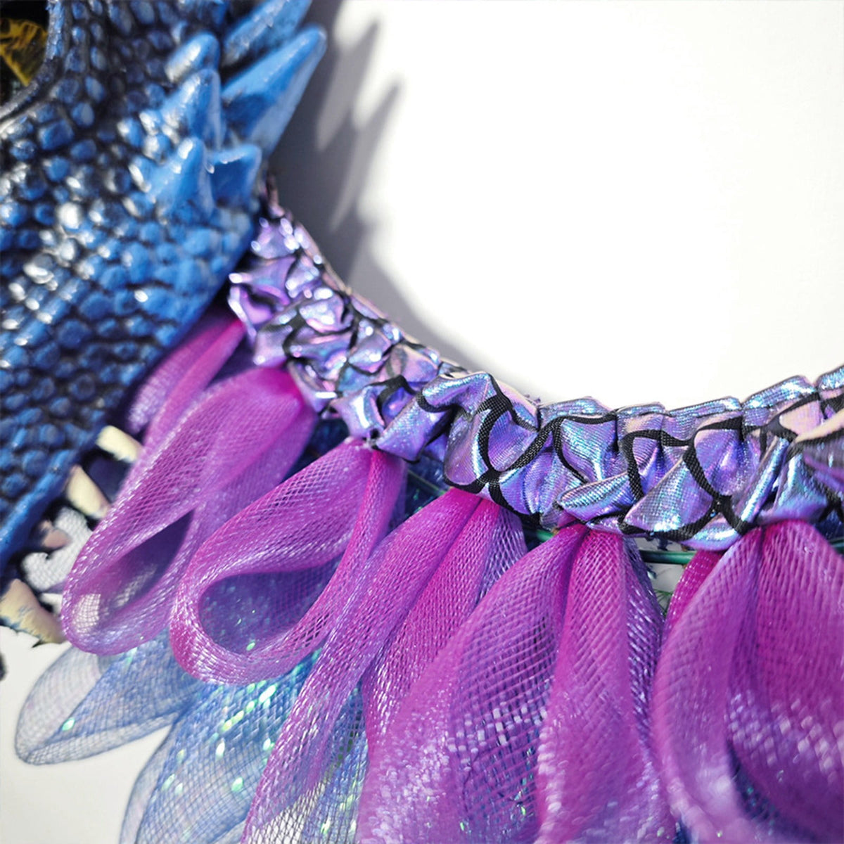Aximioll Halloween Blue Wreath, Artificial Layered Floral, Halloween Wreath for Front Door, Entryway and Mantel