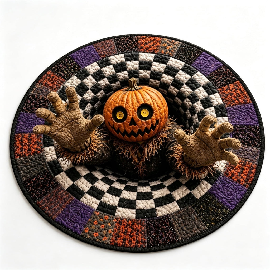 2Pcs 3D Round Halloween Doormat Set – Witch Hat Black Cat & Pumpkin Skull Design, Non-Slip Polyester Entry Mat For Indoor/Outdoor, Spooky Cute Fall Decor, Perfect Gift (48X48") 2026