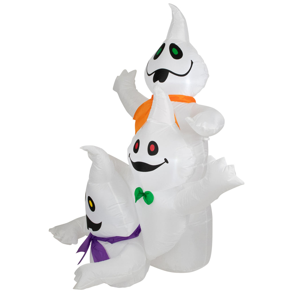 Northlight LED Lighted Ghost Trio Inflatable Outdoor Halloween Decoration - 3.5'- Warm White Lights