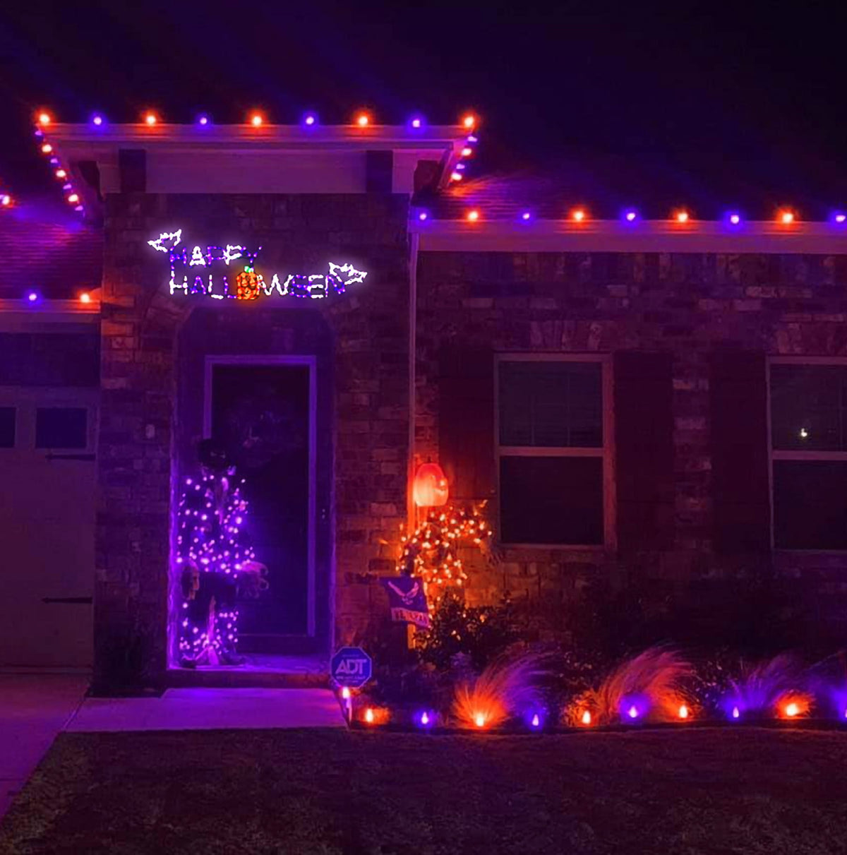 HOLIDYNAMICS Halloween LED Wire Framed Sign Decoration