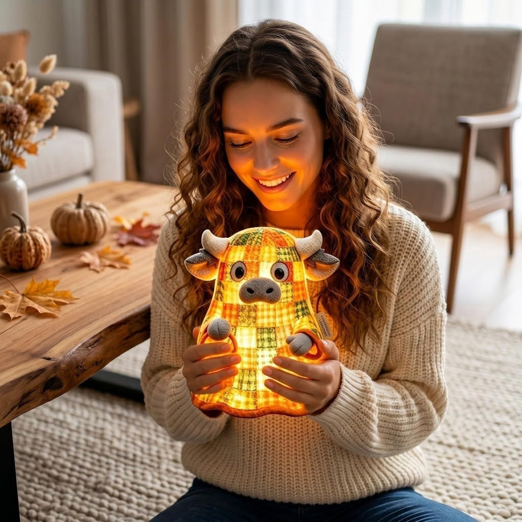 AZXY Halloween Stacked Lighted Pumpkin Figurine, Skeleton Cut‑Out Pumpkin Lamp, Spooky Holiday Floor Ornament, Halloween Yard Party Decoration for Porch Yard Living Room Use