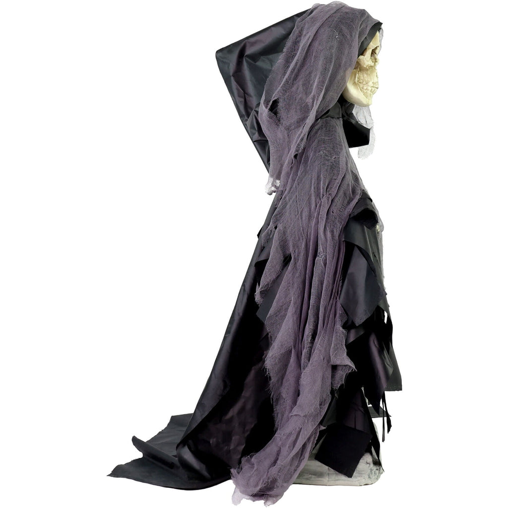 Haunted Hill Farm 3.0-Ft. Touch-Activated Rising Reaper with Tombstone Halloween Accessory