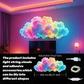 DIY 3D Thunder Cloud Lamp, Sound‑Activated Music Sync RGB Smart Light, USB‑Powered Lightning Effect Decor Light for Home, Party, Christmas, Halloween & Diwali Festival