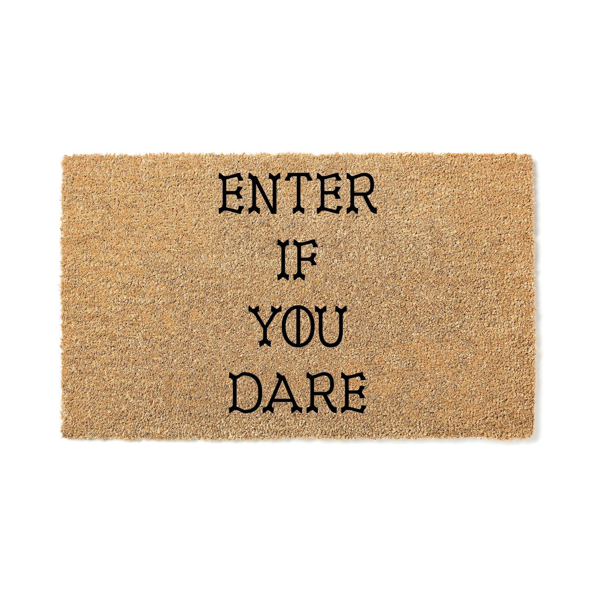 Enter If You Dare Doormat, Funny Halloween Welcome Mat, Outdoor Entryway Door Mat (36x72 inches) WoodByStu 5148