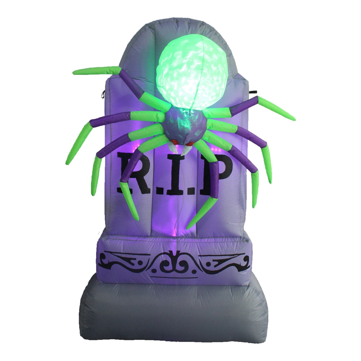 Tombstone with Prism Spider Airblown Yard Inflatable, Multicolor, 5', Halloween by Way To Celebrate