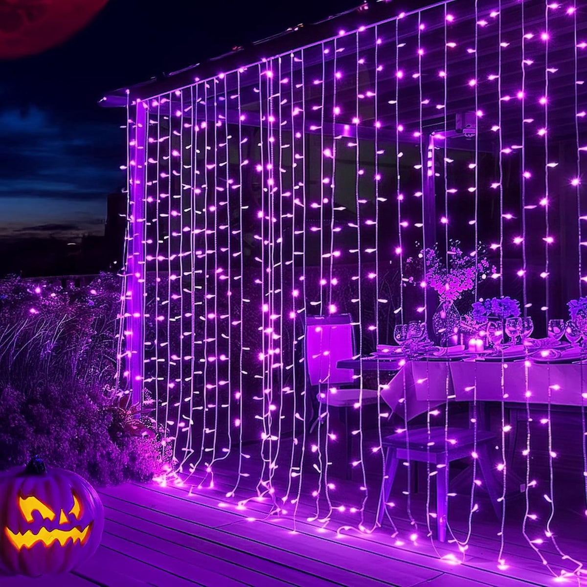 General Smart Curtain Lights, 400LED 6.6FT x 6.6FT Color Changing Valentine's Day Christmas Lights with Remote & APP, Dynamic DIY Fairy String Lights for Indoor Outdoor Bedroom Decorations