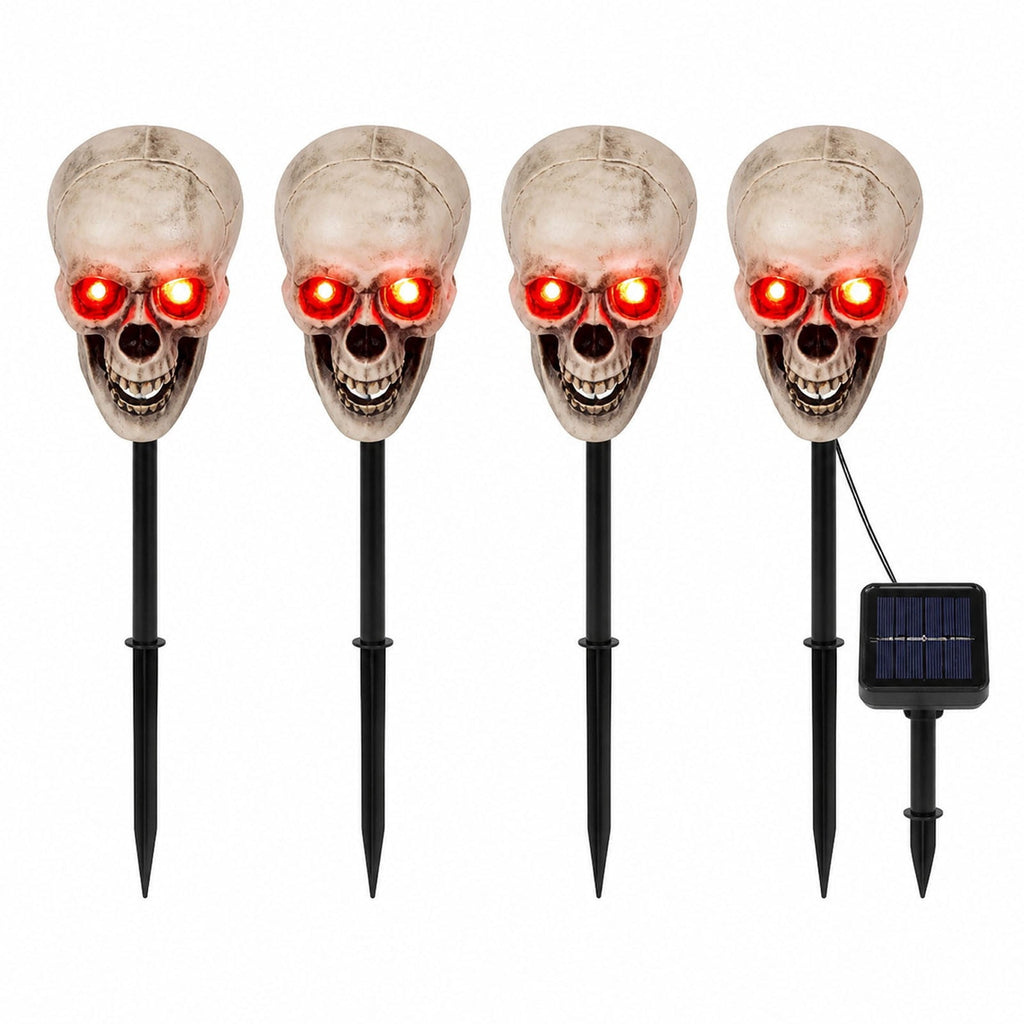 Halloween Lawn Decor, Solar Powered Glowing Skeleton Stake Lights For Bar Window Household Ornaments