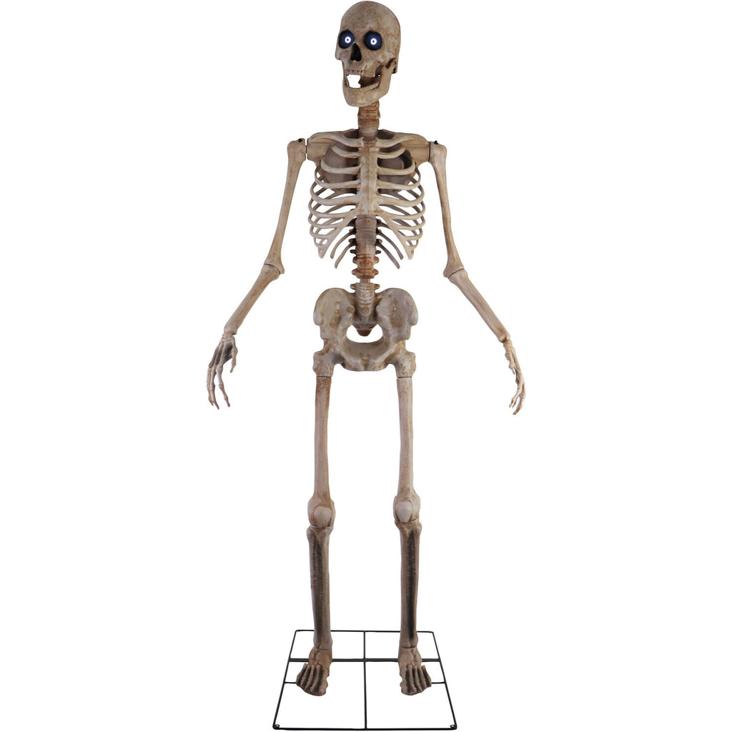 Haunted Hill Farm 8.0-Ft. Tall Motion-Activated Towering Skeleton, Premium Talking Halloween Animatronic, Plug-In