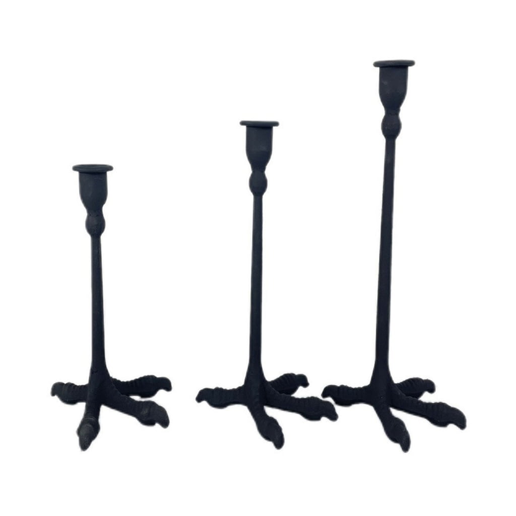 KCAHPAN Antique Inspireds Metal Claws Candle Holder Stand for Tapers Candle for Halloweens