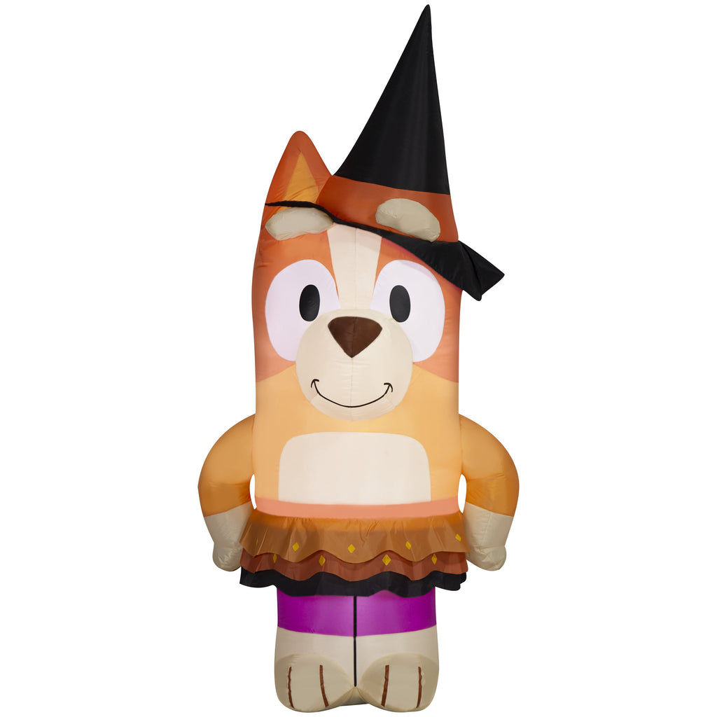 Airblown Halloween Yard Inflatables Light Bingo as Witch from Bluey BBC, 5.5 ft