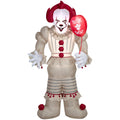Warner Bros. 8 ft Pennywise Holding Red Balloon Halloween Yard Inflatable with LED Lights