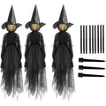 Loyerfyivos Hanging Ghost Outdoor Halloween Decorations, 59" Hanging Skeleton Ghost Reapers for Halloween Haunted House Props Party Supplies Yard Outdoor Indoor Decor - 3pc