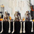 No Evil Skeleton Statue Set for Halloween and Day of the Dead Decor