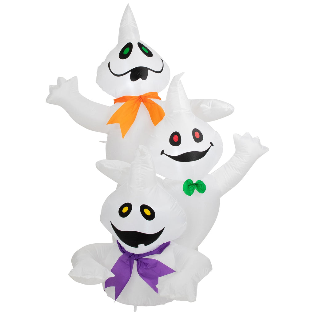 Northlight LED Lighted Ghost Trio Inflatable Outdoor Halloween Decoration - 3.5'- Warm White Lights