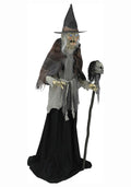 Seasonal Visions 72" Lunging Witch With Digital Eyes Halloween Decoration
