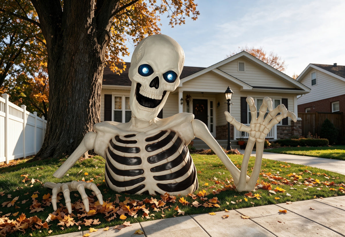 Seasons 35" Halloween Giant Groundbreaker Skeleton, Halloween Decoration for Outdoor Lawn Yard and Porch