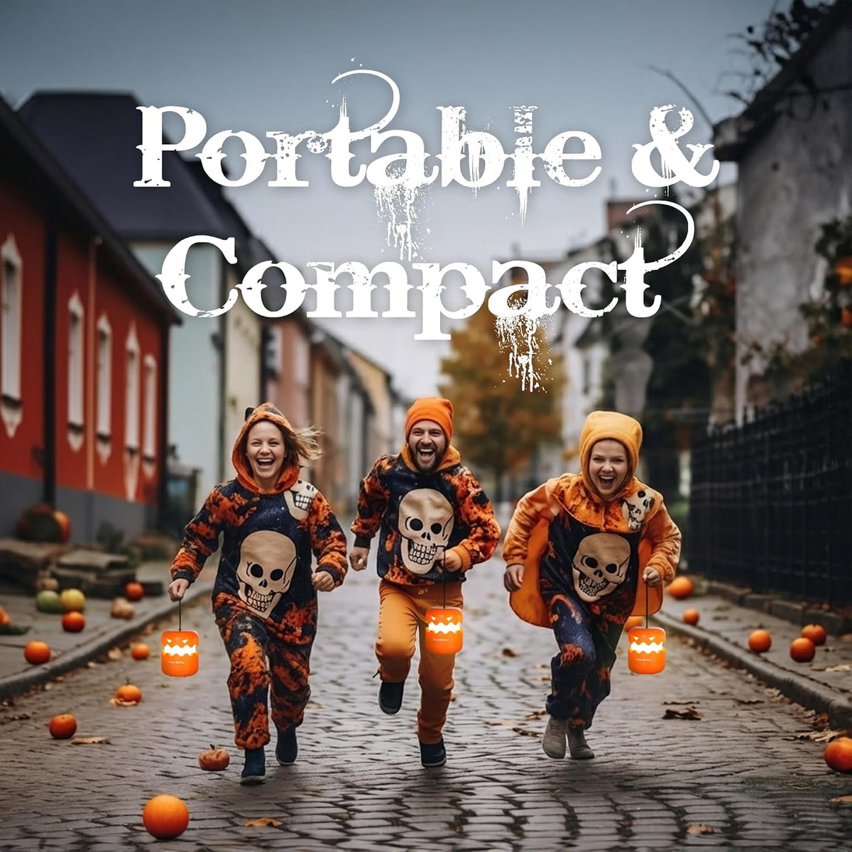6-Pack Halloween Pumpkin Lantern, Collapsible Jack O Lantern