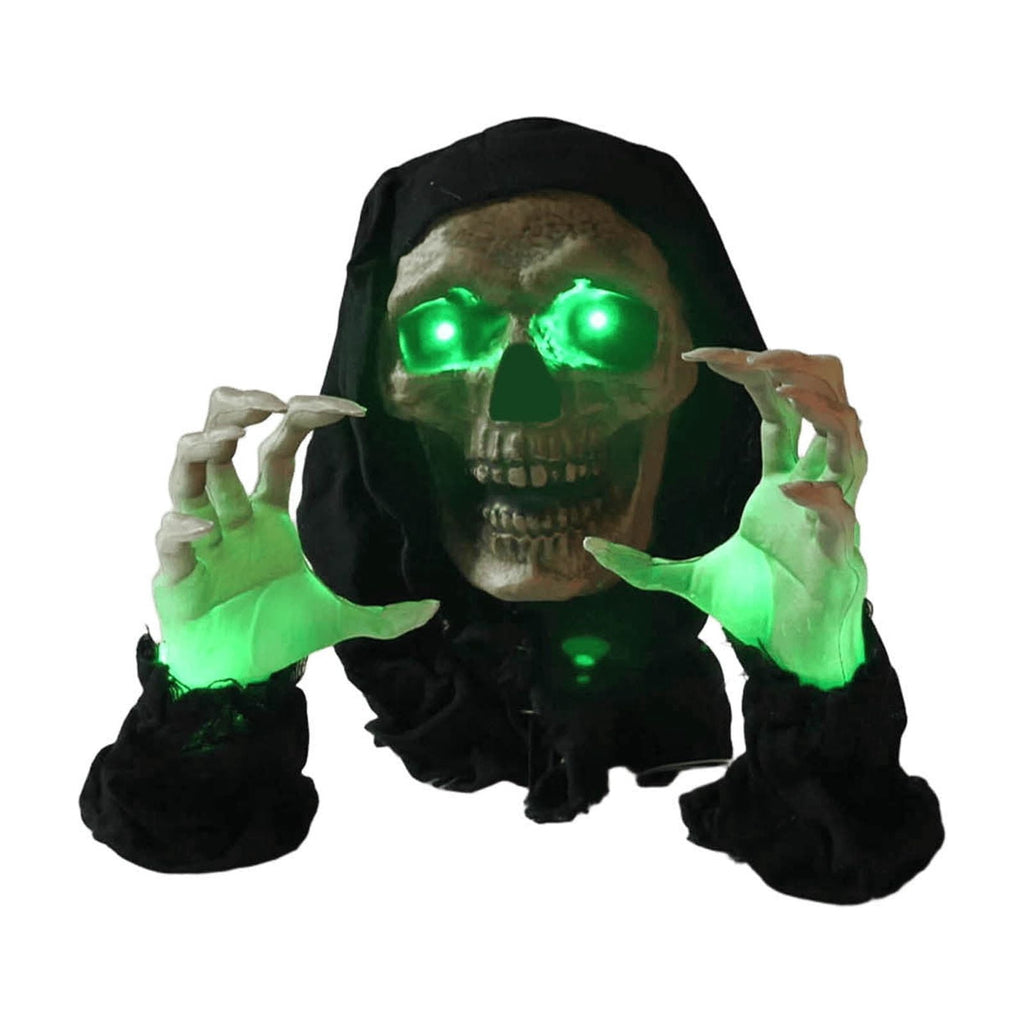 Halloween Skeleton Garden Stake Glowing Skull Yard Decor Outdoor Cemetery Prop
