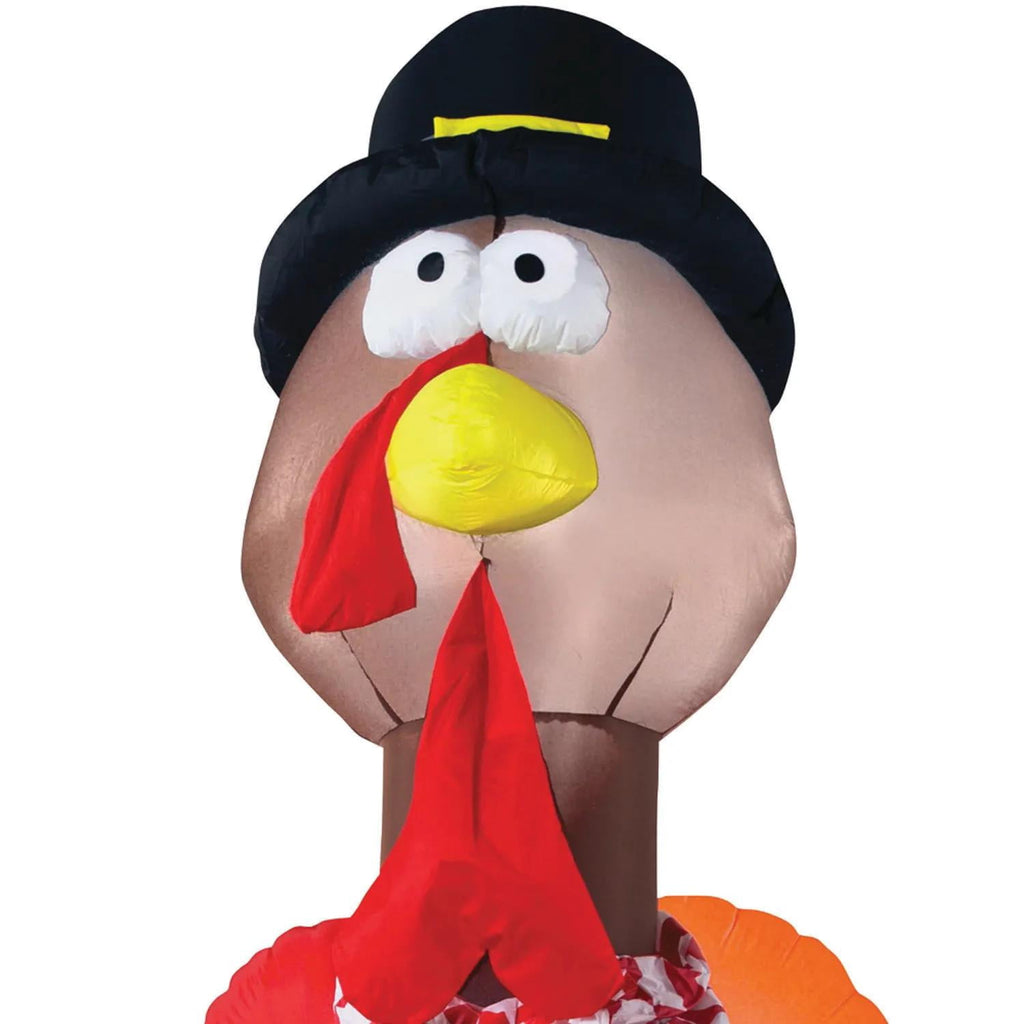 Gemmy 6 ft Inflatable Turkey Decoration with Lights