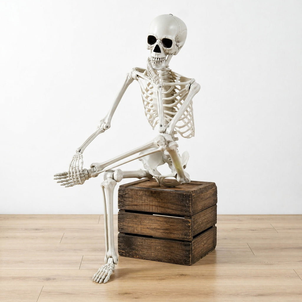 Halloween Simulation Skeleton Decoration Realistic Skeleton Prop for Halloween Party House Yard Indoor Outdoor Horror Scene Display