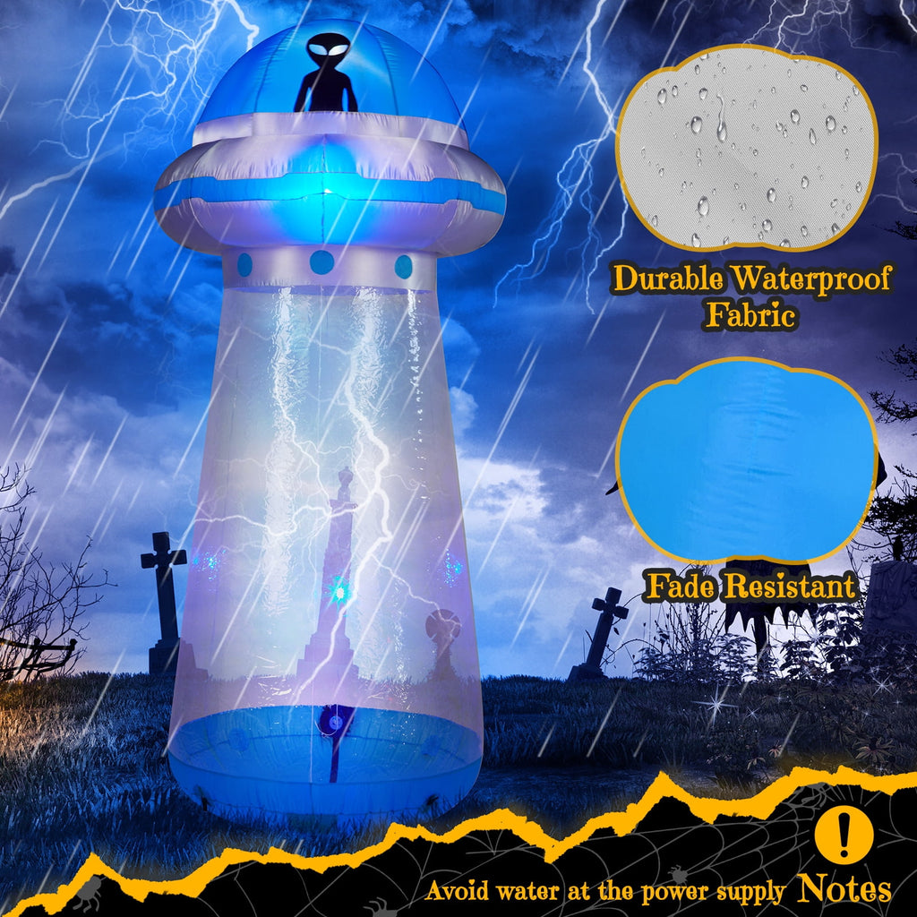 Zimtown 9 FT Halloween Inflatables UFO Decoration Photo Background Outdoor Halloween Decoration
