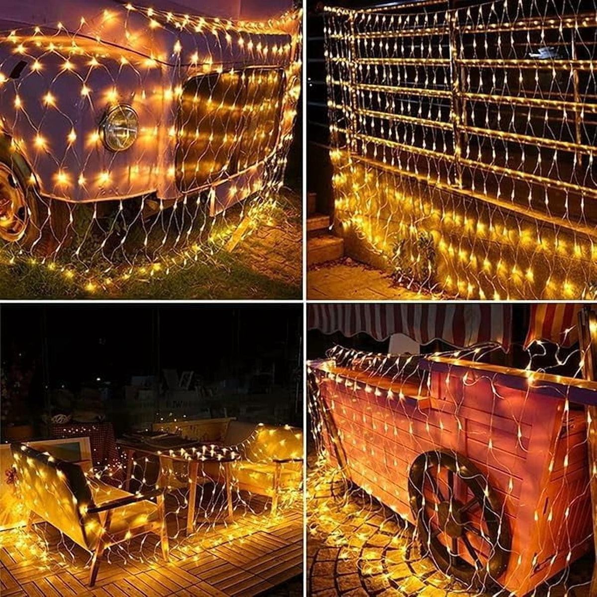 SHANJIA Garden Net Lights Battery Operated, 4mx6m 672LEDMesh Fairy String Lights Fairy Net Lights 8 Modes Waterproof Net Mesh String Lights for Garden Balcony Decor