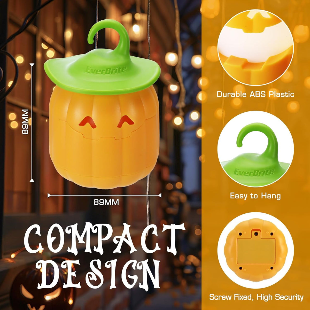 6-Pack Halloween Pumpkin Lantern, Collapsible Jack O Lantern