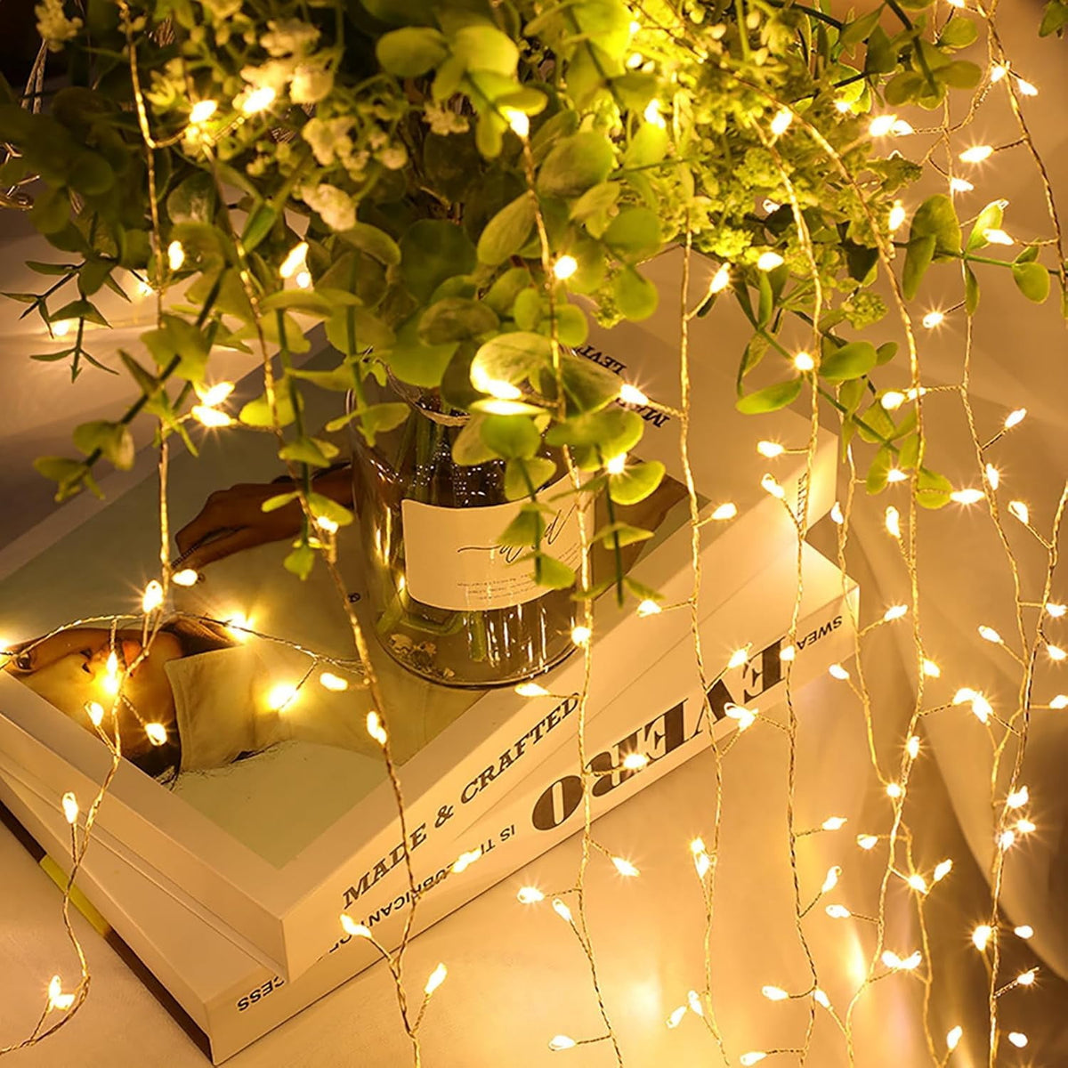 Outdoor String Lights with Remote,100M 3000LED Plug-in Powered Waterproof Fairy Lights, Copper Wire Christmas String Lights for Wedding, Party