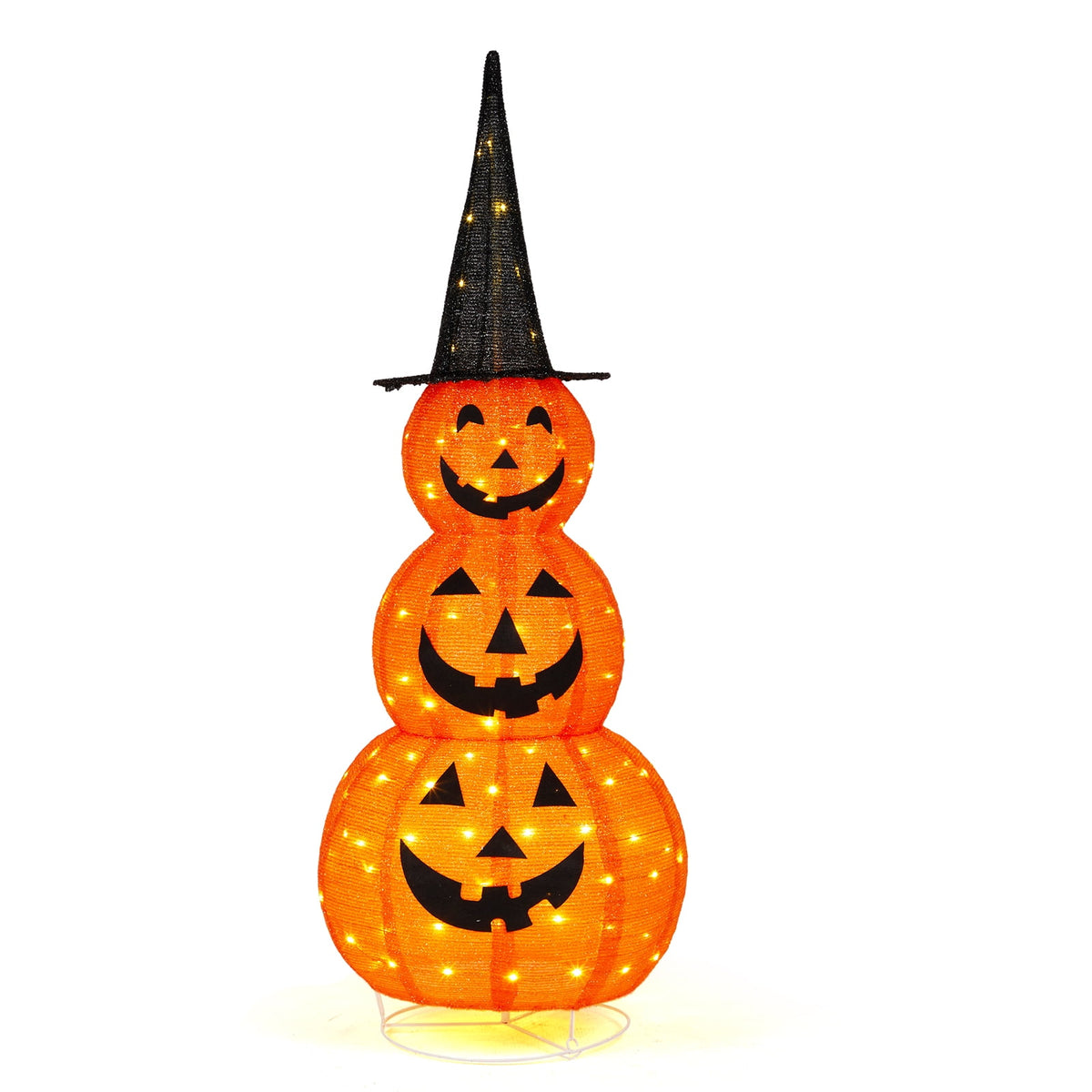 Ktaxon 3FT Pumpkins Halloween Lighted Pumpkin Outdoor Decoration for Holiday Lawn Garden Party,2Pcs