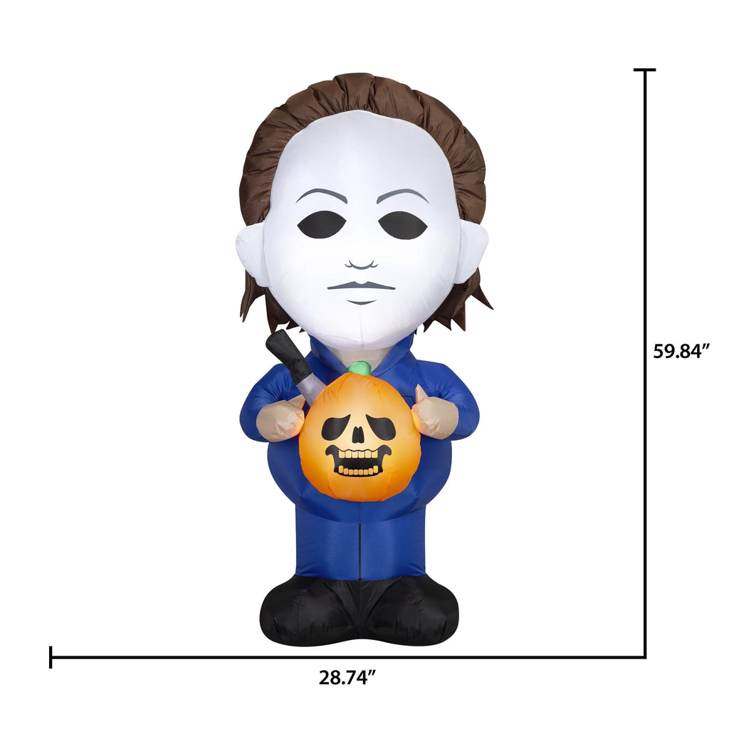 5ft Michael Myers with Jack o' Lantern and Knife Universal Halloween Inflatable