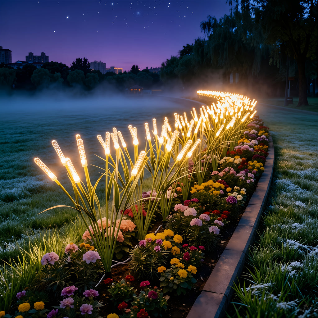 5‑15 Pack IP44 Waterproof Solar Reed Stake Lights, Outdoor LED Landscape Lighting, Yard Pathway Courtyard Decor, Holiday Ornament for Halloween, Thanksgiving, Harvest Festival