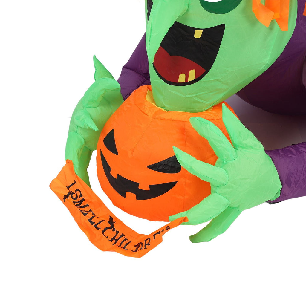 Weather-Resistant Inflatable Halloween Decor with Built-in LED Lights 210T Polyester Blow Up Yard Ornament