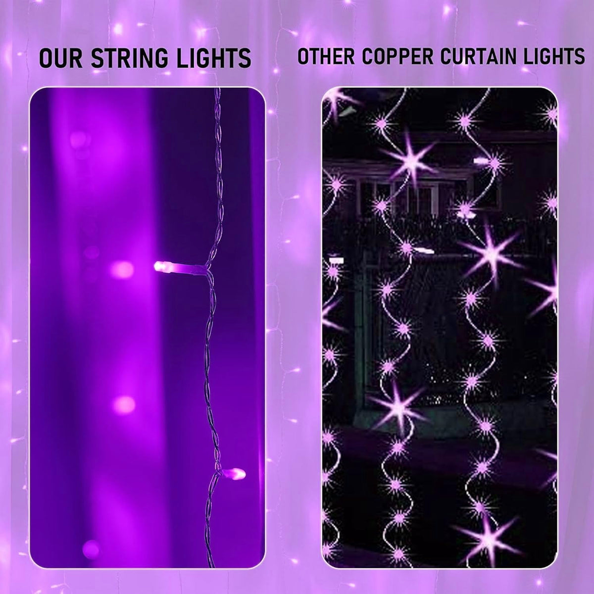 General Smart Curtain Lights, 400LED 6.6FT x 6.6FT Color Changing Valentine's Day Christmas Lights with Remote & APP, Dynamic DIY Fairy String Lights for Indoor Outdoor Bedroom Decorations