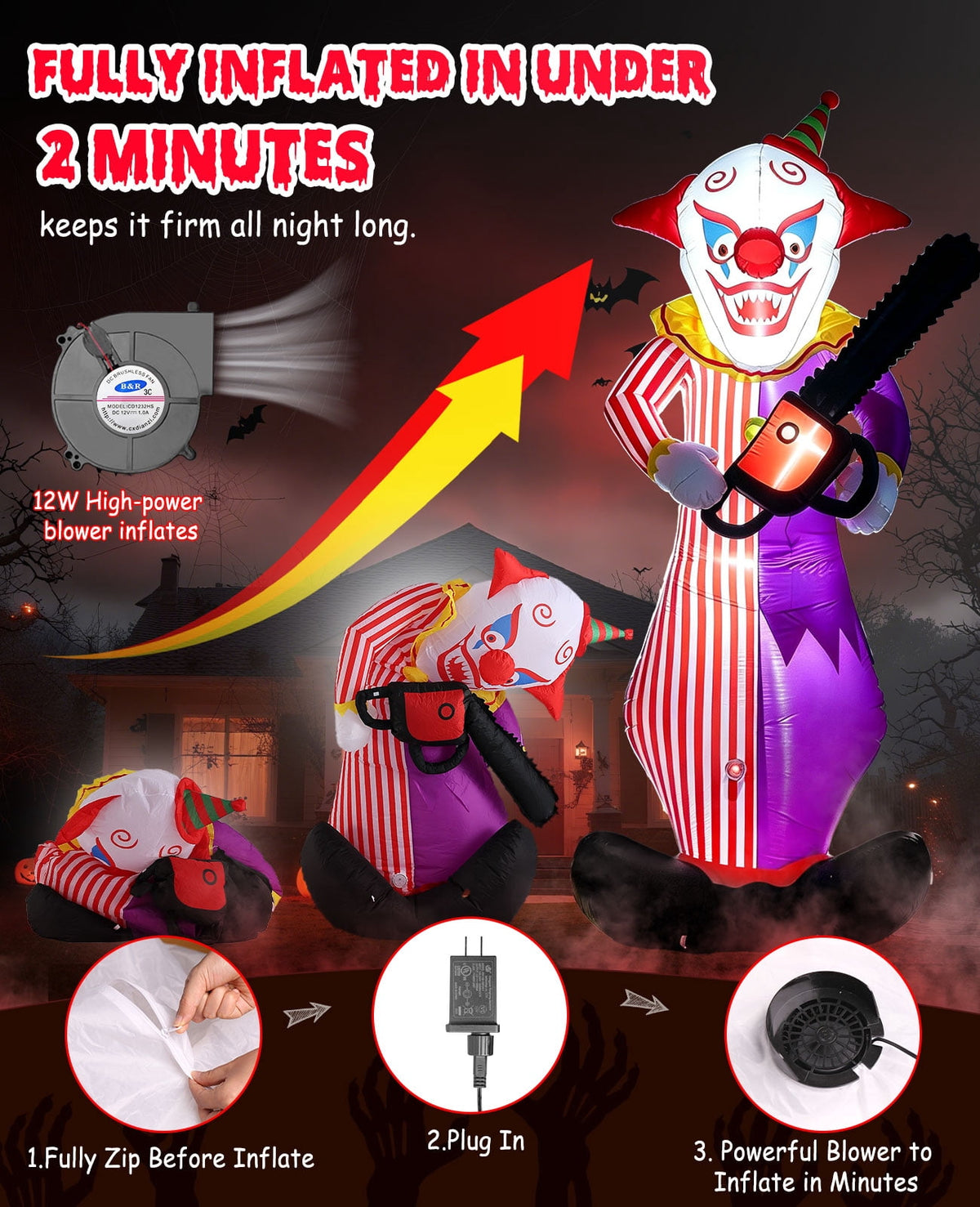 Areker 12ft Halloween Inflatable Grim Reaper, 7 Modes 3D Flame Lights Spooky Blow up Yard Decor, Waterproof & Easy Setup Halloween Ghost for Garden Patio Lawn