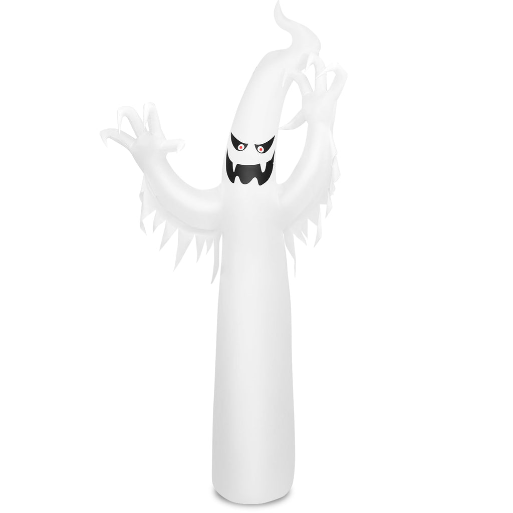 Gymax Ghost Blow Up Halloween Yard Inflatable, with Built-in Flame Light 12'