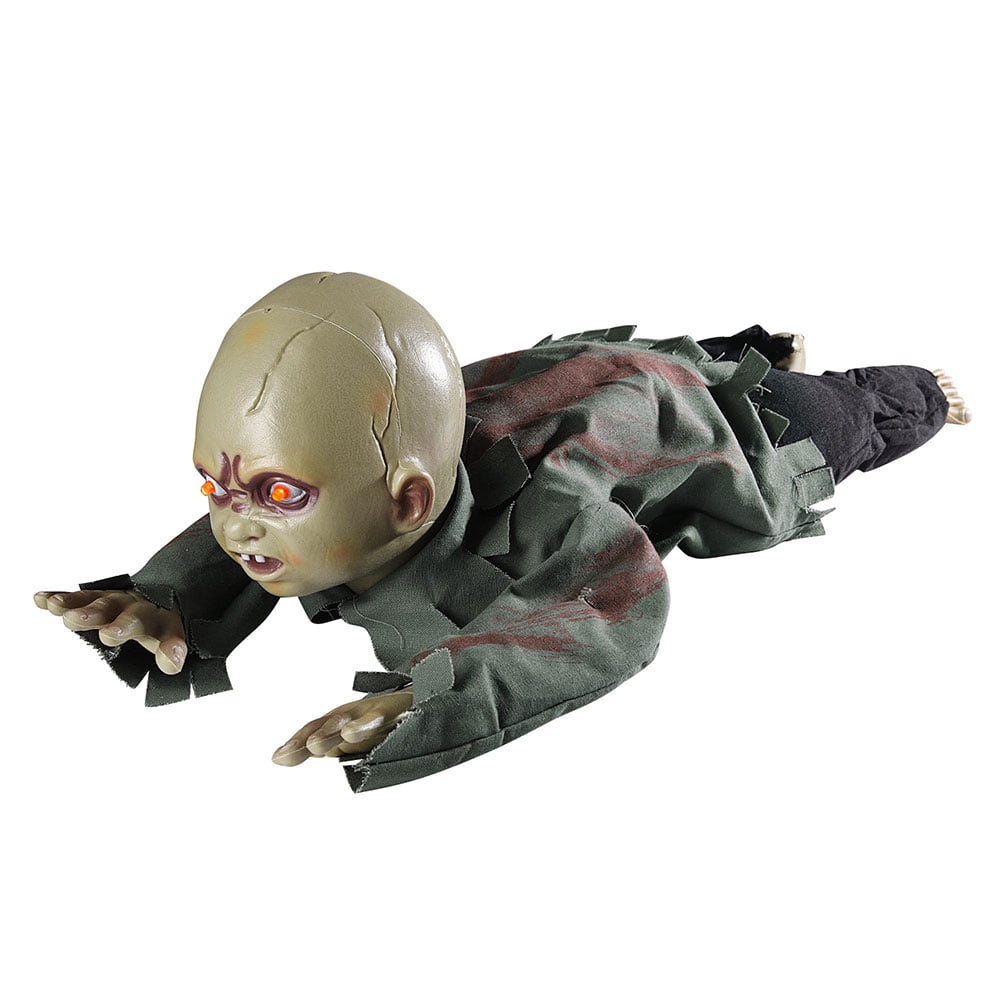 Yescom 15" Animated Halloween Tombstone & Half Skeleton with 8" Crawling Baby Zombie 2026