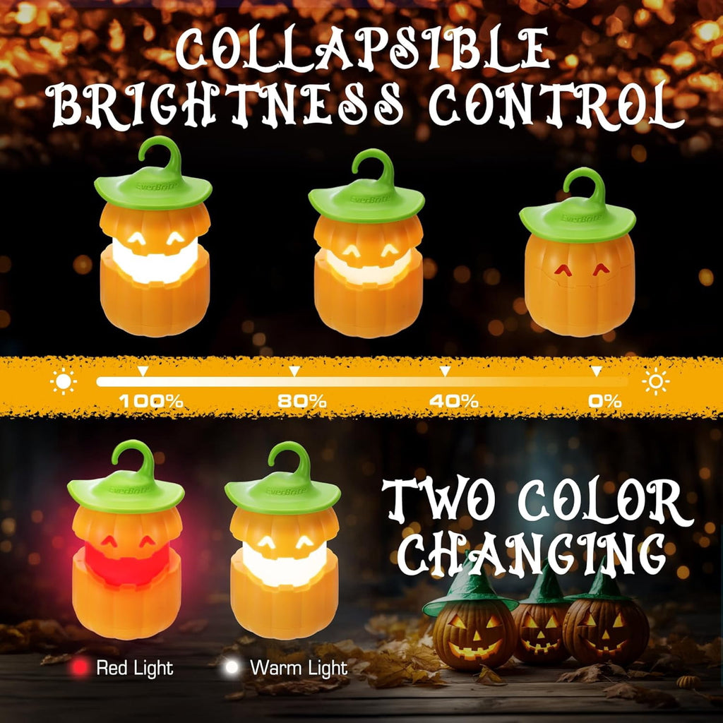 6-Pack Halloween Pumpkin Lantern, Collapsible Jack O Lantern