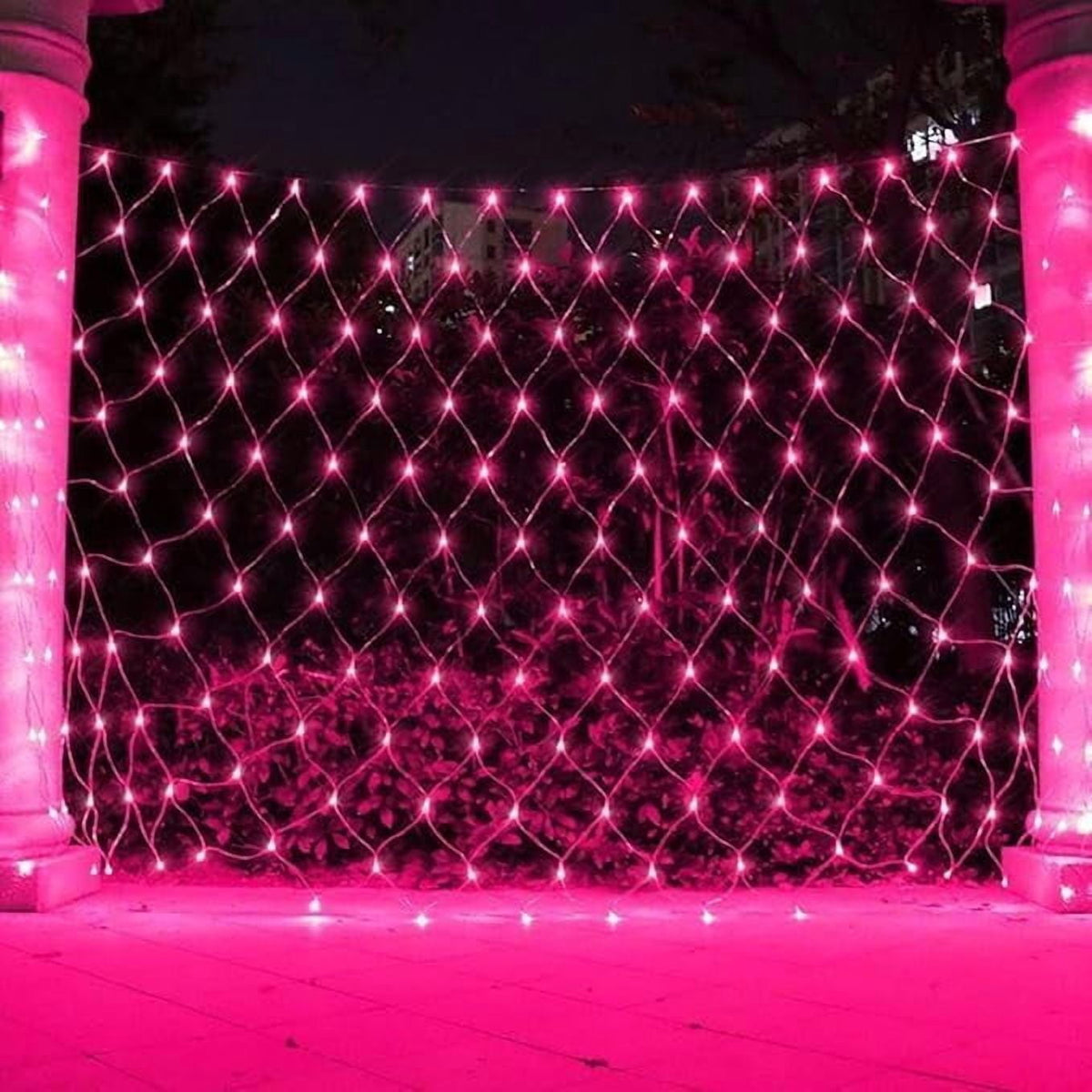 SHANJIA Garden Net Lights Battery Operated, 4mx6m 672LEDMesh Fairy String Lights Fairy Net Lights 8 Modes Waterproof Net Mesh String Lights for Garden Balcony Decor