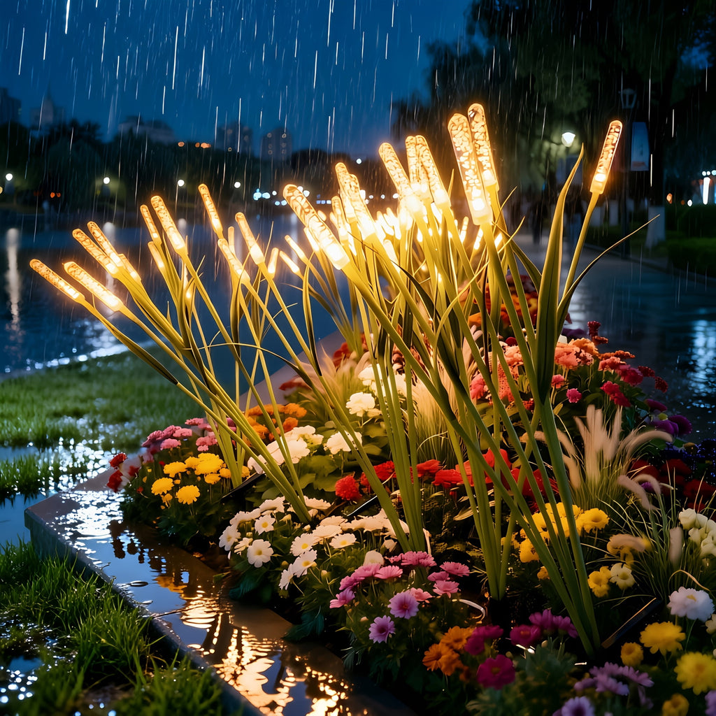 5‑15 Pack IP44 Waterproof Solar Reed Stake Lights, Outdoor LED Landscape Lighting, Yard Pathway Courtyard Decor, Holiday Ornament for Halloween, Thanksgiving, Harvest Festival