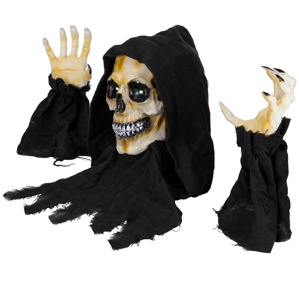Northlight LED Lighted Grim Reaper with Sound Outdoor Halloween Decoration - 8"