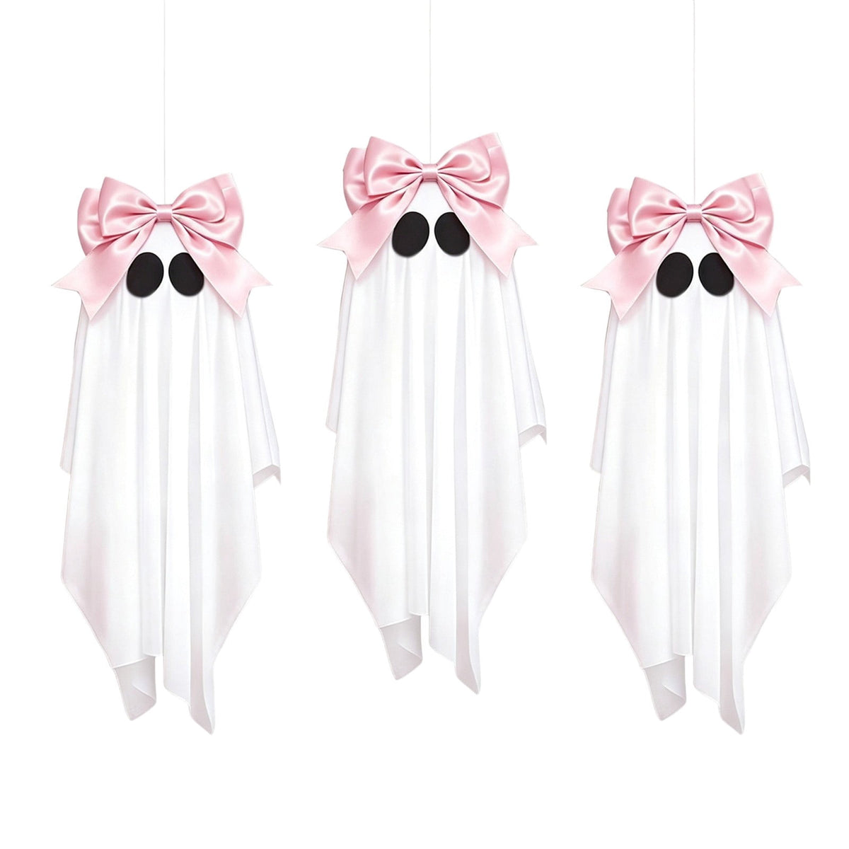 Halloween Decorations 3PC Light Up Ghost Spooky Ghost Decor with Remote for Porch Home Indoor Outdoor Garden Yard Lawn Party Decor