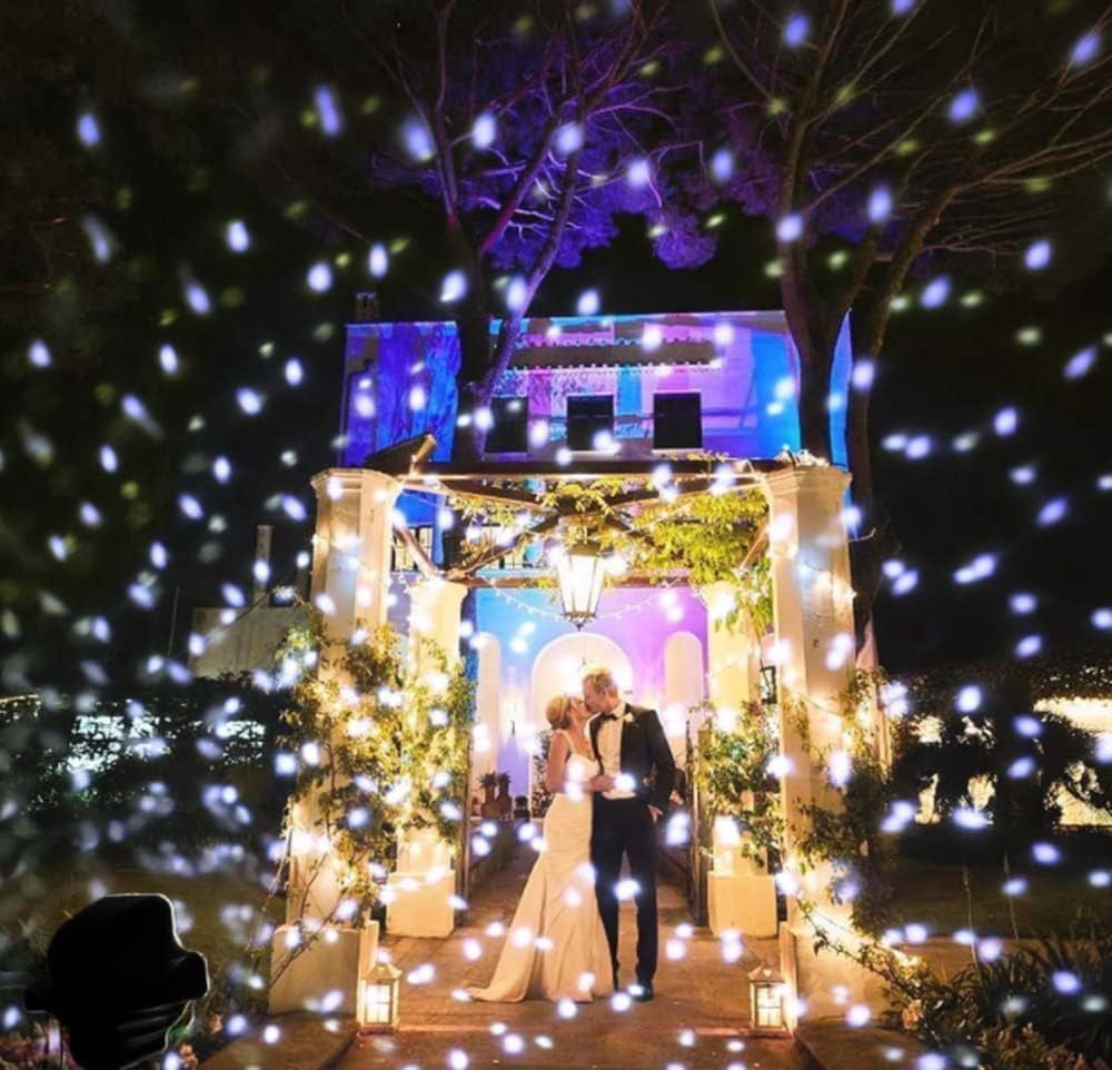 LINLIN Snowflake Projector Light, LED Christmas Snow Light Landscape Spotlights Waterproof with Remote&Timer Decorative Lighting