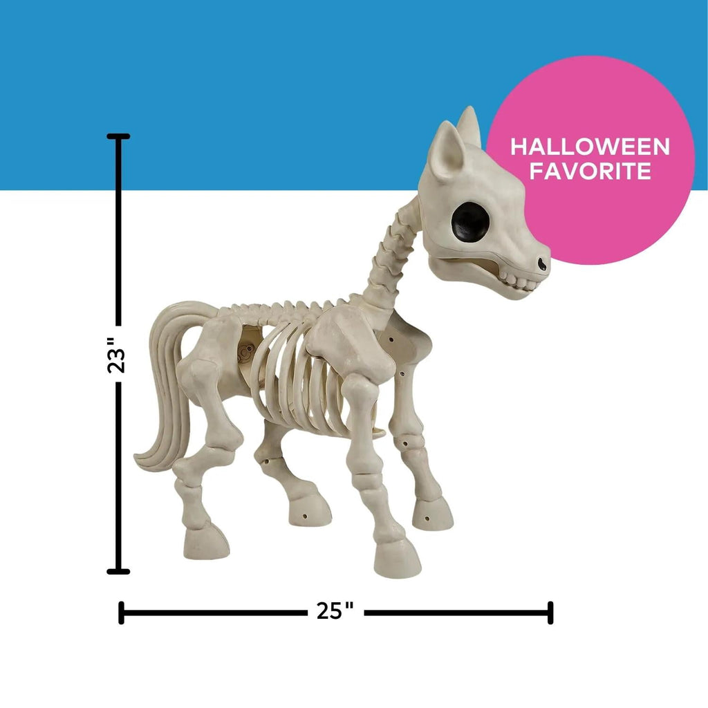 Seasons 25 in Standing Pony Plastic Skeleton Tabletop Decoration - Off-White