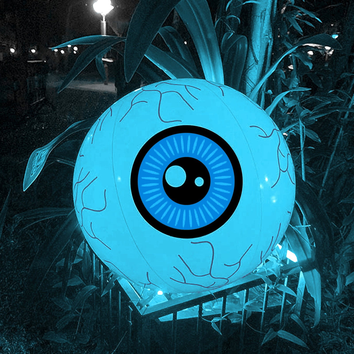 Halloween Decoration Outdoor, 16 Inch RGB LED Inflatable Eyeball Decor Waterproof Remote Control Gothic Spooky Light for Tabletop Porch and Yard Seasonal Displays